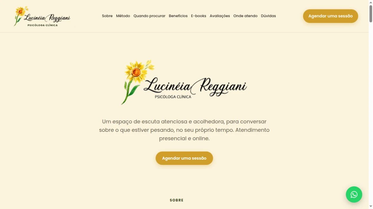 Página inicial do projeto Lucinéia Reggiani