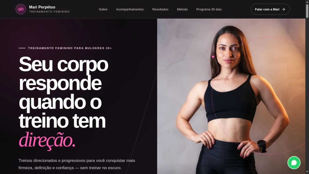 Página inicial do projeto Mari Perpétuo